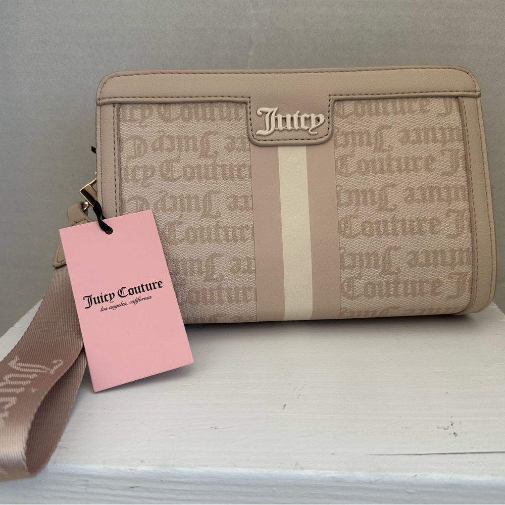 Juicy Couture Tan Hand bag Bag with Signature Logo
